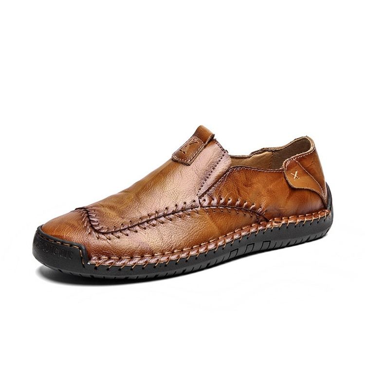 Plain Round Toe Herr Enkla Skor