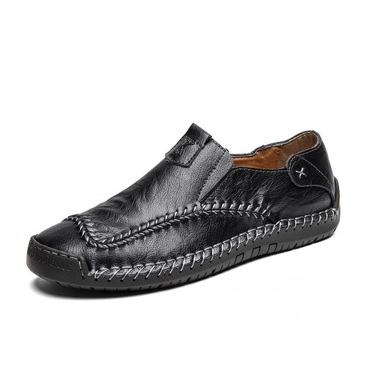 Plain Round Toe Herr Enkla Skor