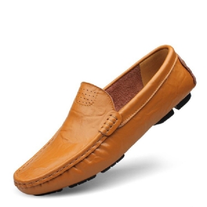 Plain Slip-on Loafers För Män