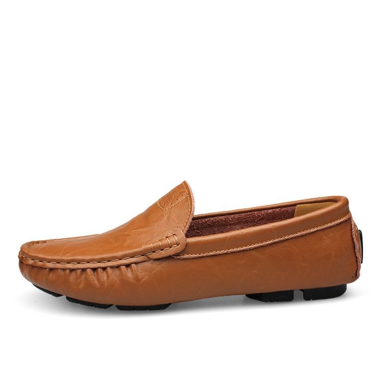 Plain Slip-on Loafers För Män