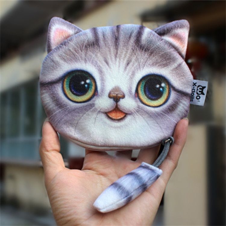 3d Kitty Shape Mini Plånbok