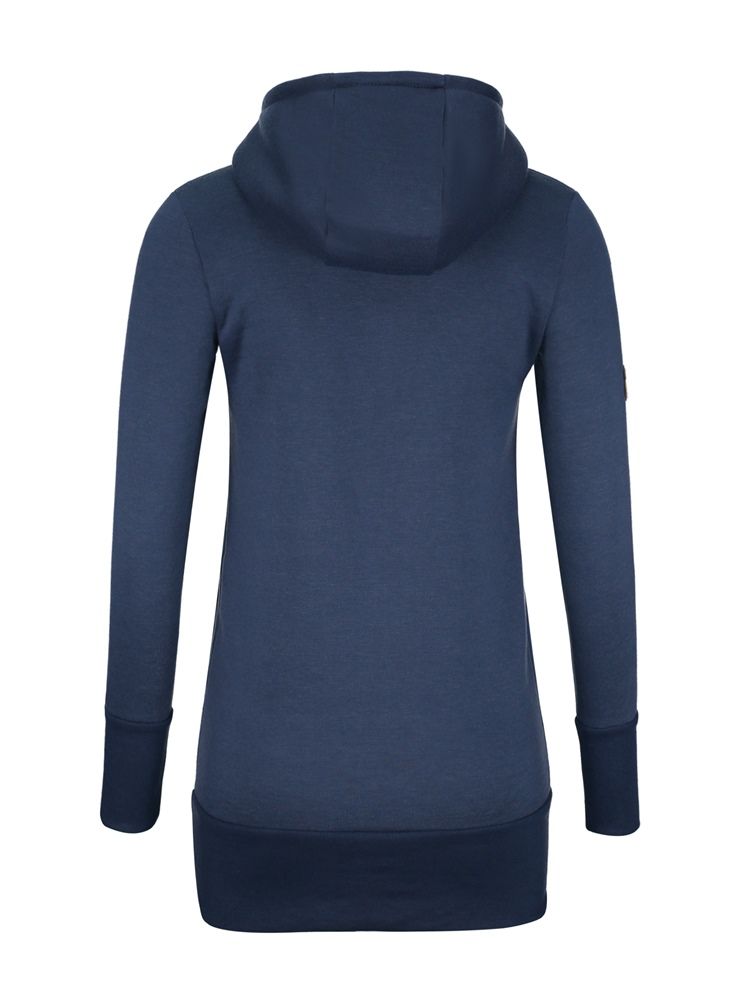 Slim Hoodie För Midja-längd Vanligt Turtleneck För Kvinnor