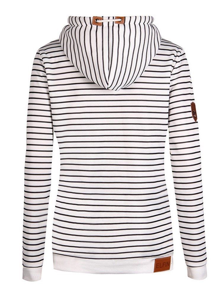 Stripe Loose Casual Cool Hoodie För Kvinnor