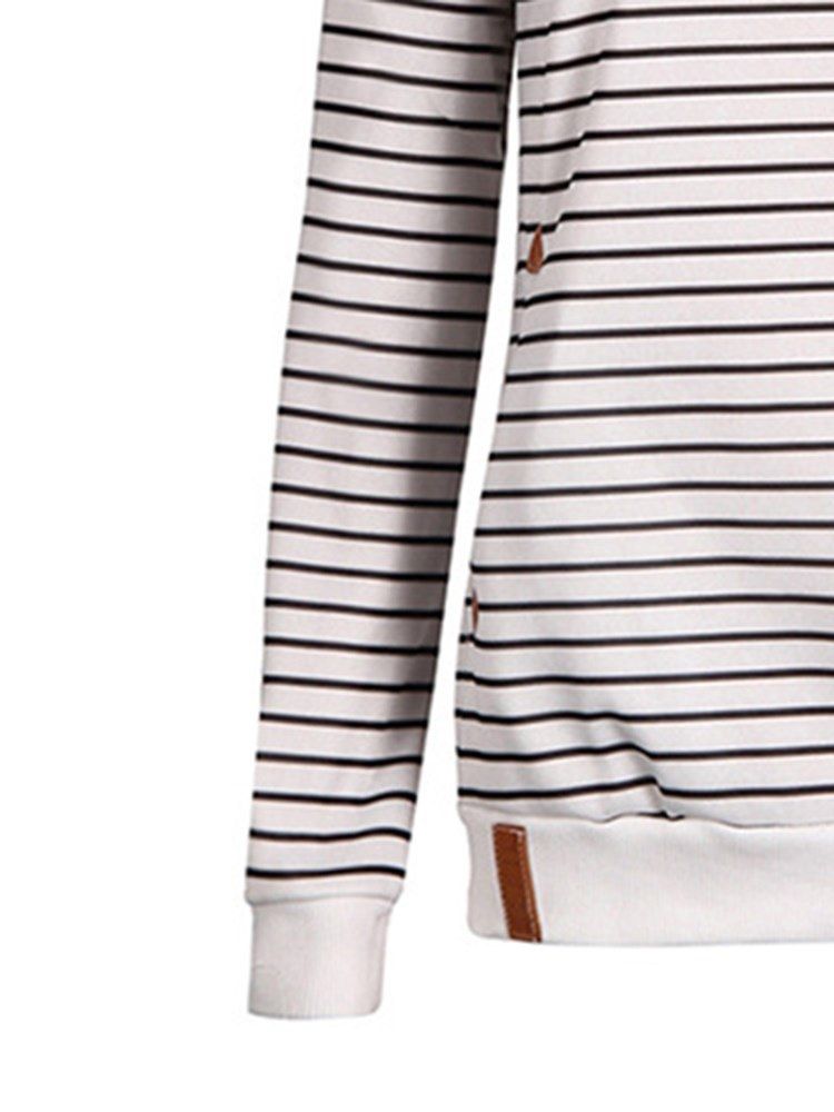 Stripe Loose Casual Cool Hoodie För Kvinnor