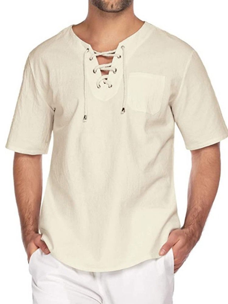 Casual Plain Slim Half Sleeve T-shirt Herr