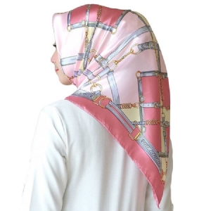 Charmeuse Geometric Pattern Women's Scarf