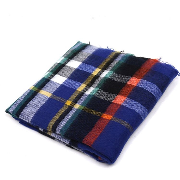 Dam Imitation Cashmere Print Rectangle Plaid Scarves