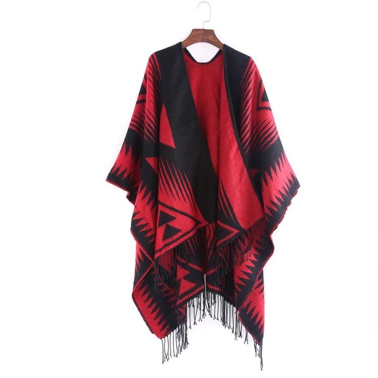 Damtryck Imitation Cashmere Geometric Pattern Scarf