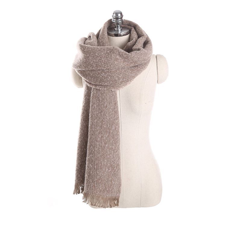 Kvinnors Imitation Cashmere Tassel Plain Scarves