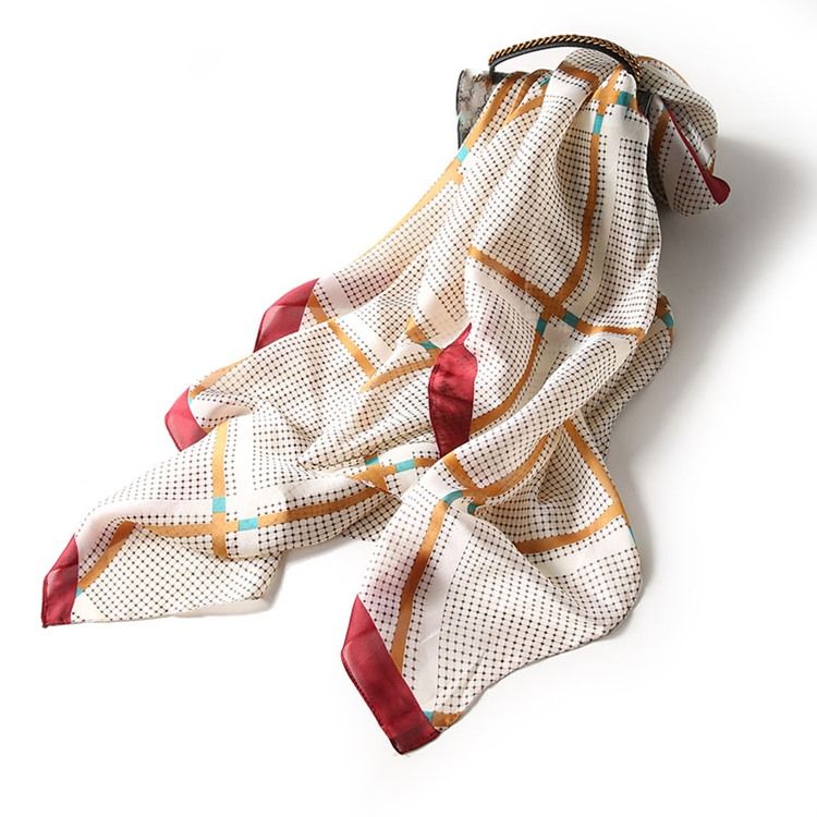 Kvinnors Lapptäcke Charmeuse Plaid Scarf