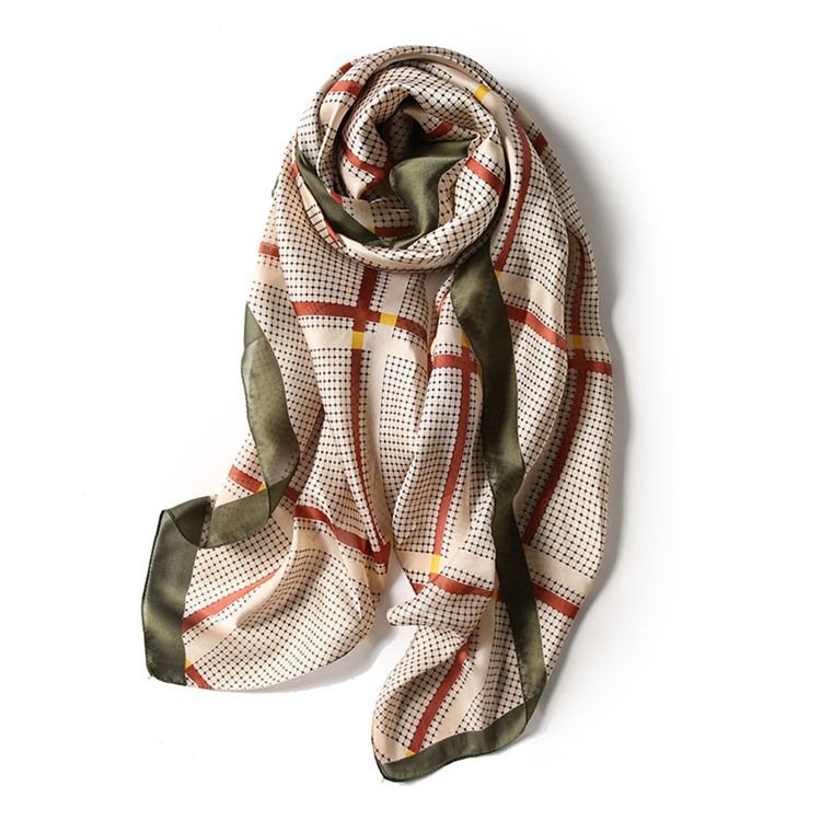 Kvinnors Lapptäcke Charmeuse Plaid Scarf