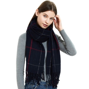 Kvinnors Tofsimitation Cashmere Casual Plaid Scarf