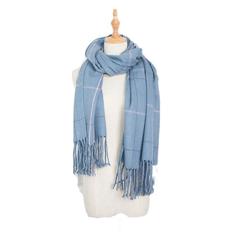 Kvinnors Tofsimitation Cashmere Casual Plaid Scarf