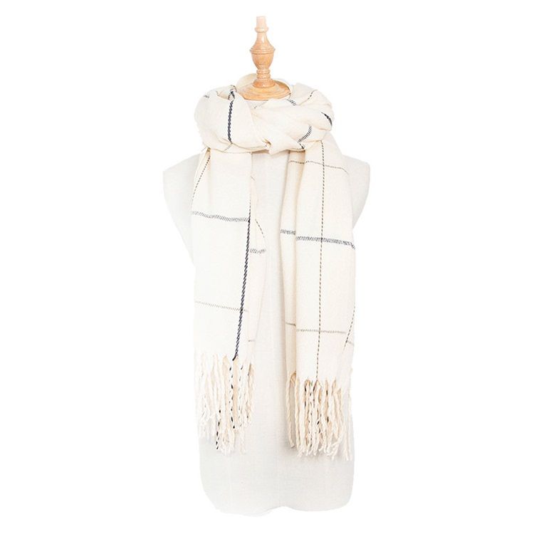 Kvinnors Tofsimitation Cashmere Casual Plaid Scarf