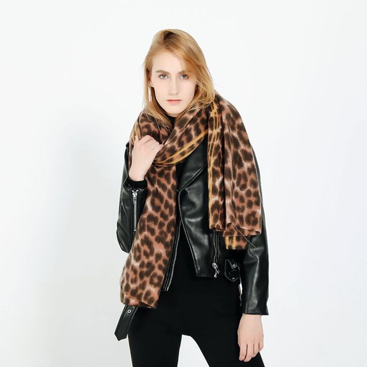 Kvinnors Tryck Akryl Leopard Halsdukar