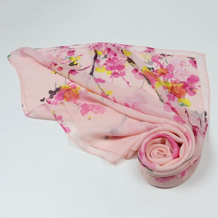 Plum Blossom Printed Graceful Scarf