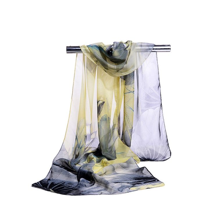 Sommartryckning Chiffonscarf För Kvinnor