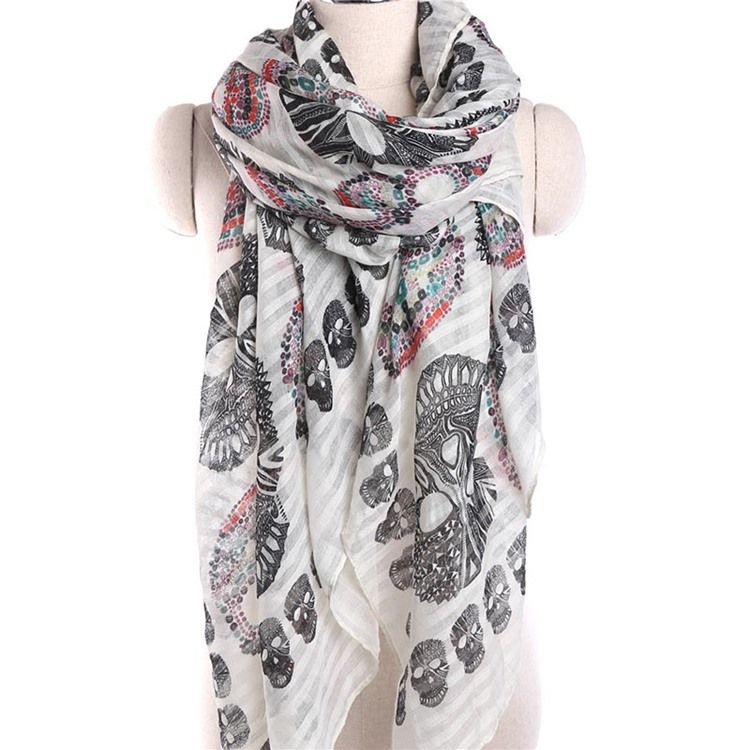 Women's Voile Skull Scarves