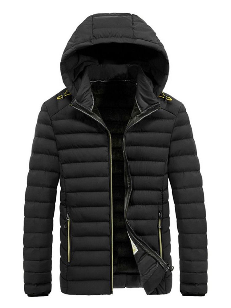 Hooded Standard Casual Dunjacka För Män