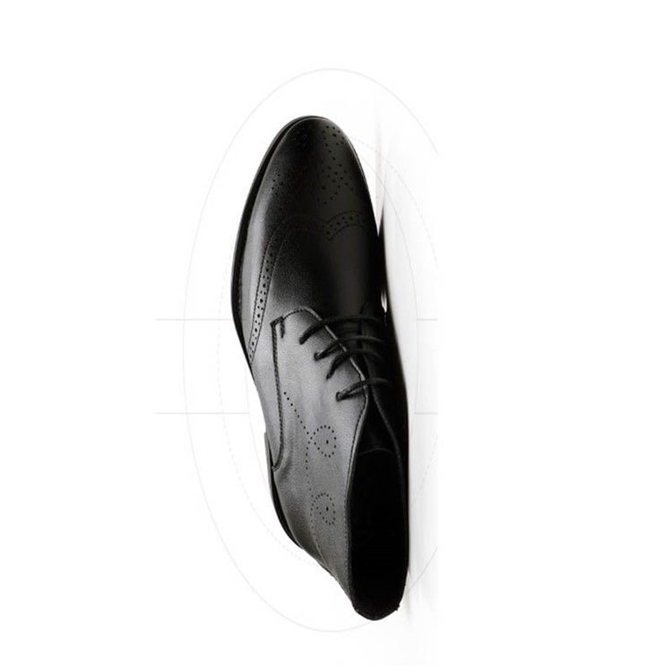 Lace-up Front Plain Round Toe Herrskor