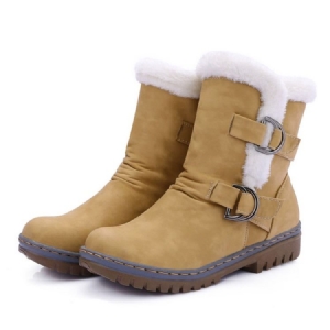 Round Toe Hasp Women's Snow Boots