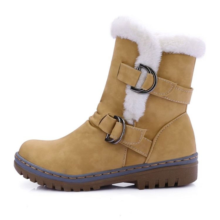 Round Toe Hasp Women's Snow Boots