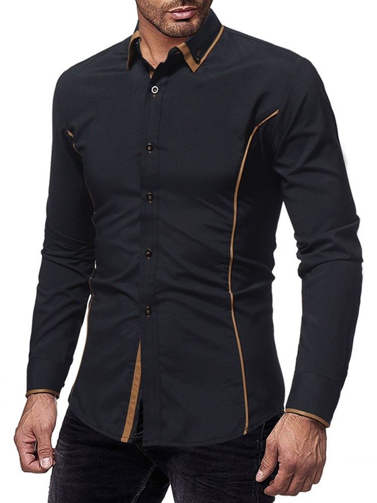 Casual Button Lapel Single-breasted Men's Shirt