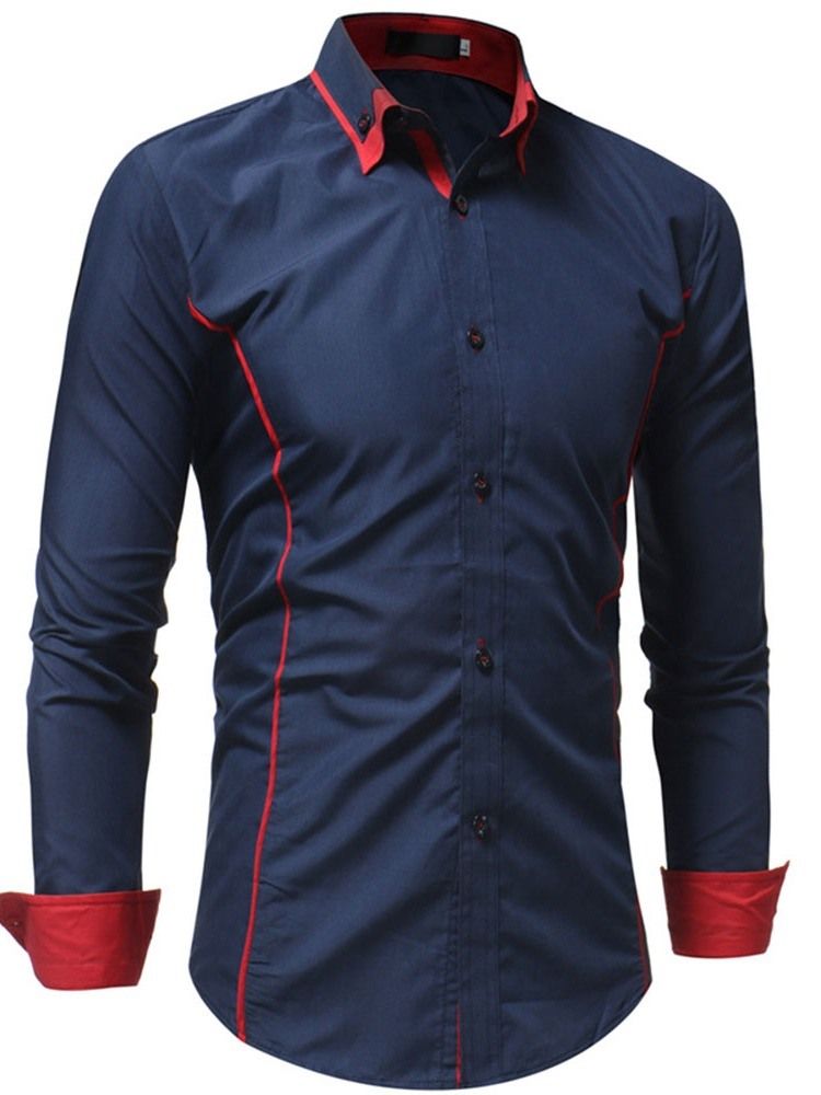 Casual Button Lapel Single-breasted Men's Shirt