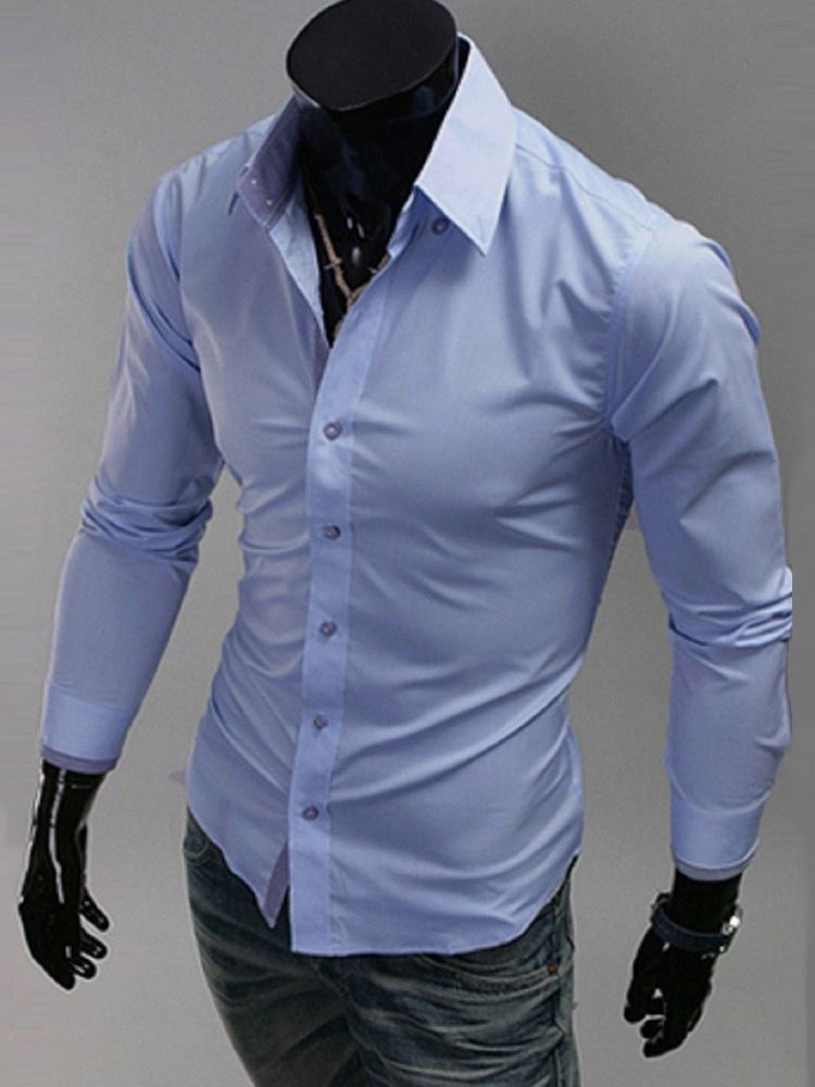 Slim Shirt För Män