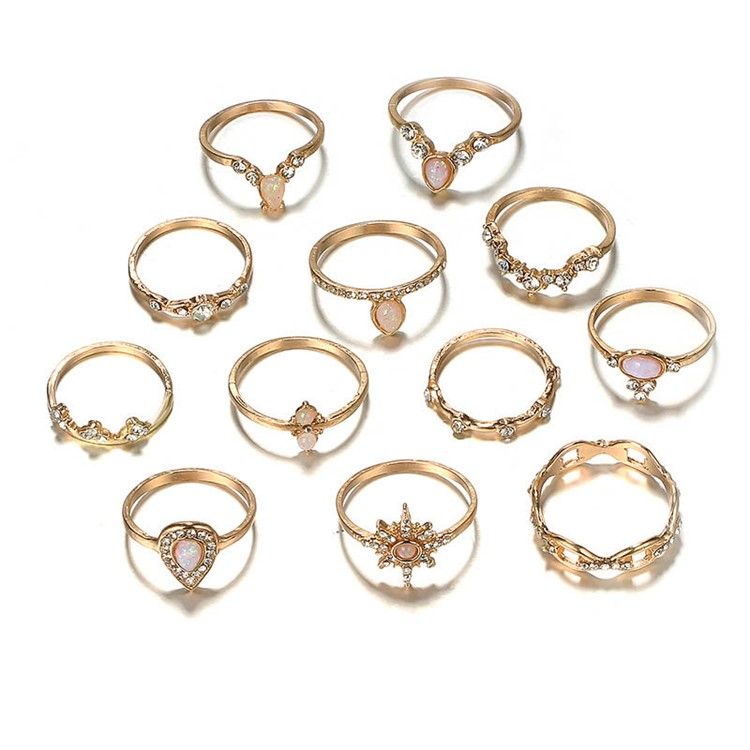 Alloy Vintage Diamante Rings