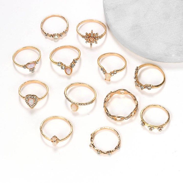 Alloy Vintage Diamante Rings