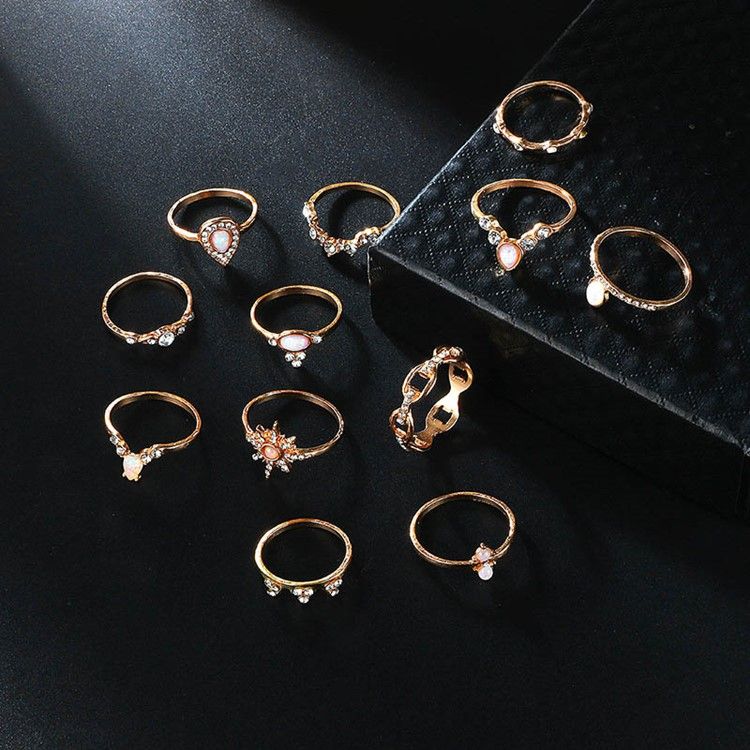 Alloy Vintage Diamante Rings