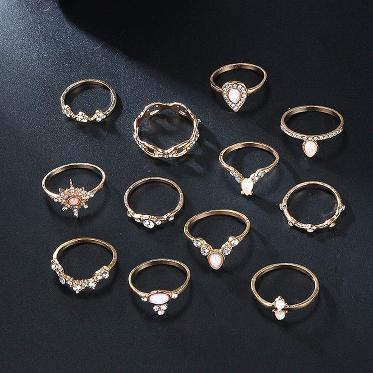 Alloy Vintage Diamante Rings