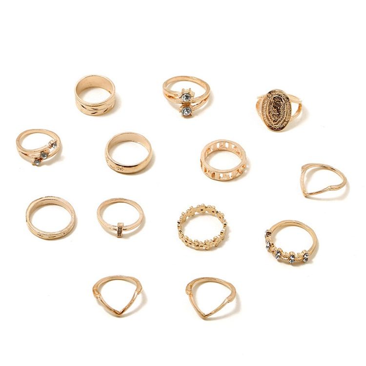 Diamante Vintage Wedding Rings