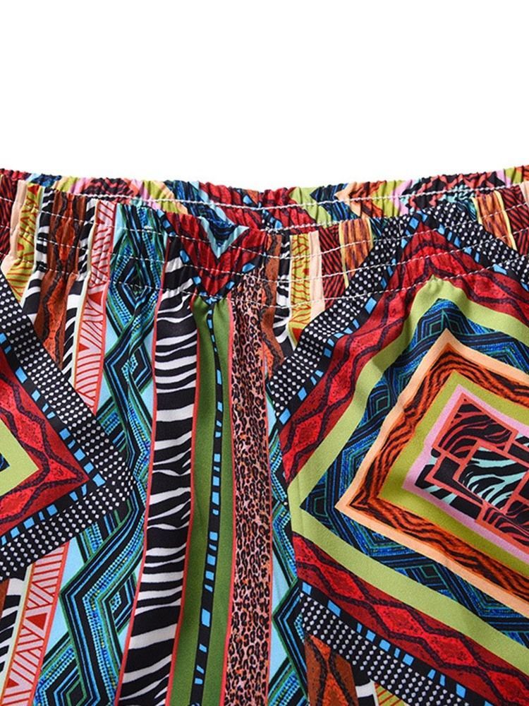 Loose Print Herr Casual Shorts