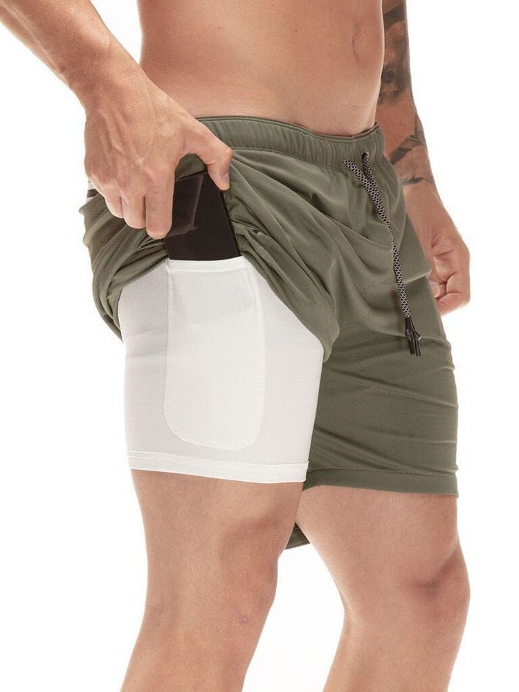 Slim Lace-up Men's Casual Shorts