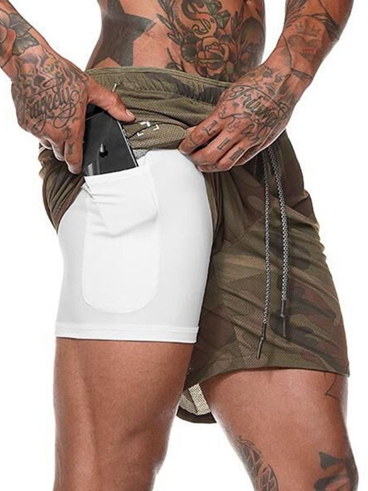 Slim Lace-up Men's Casual Shorts