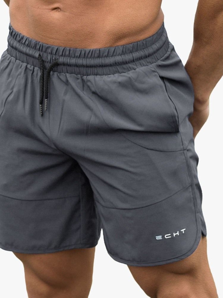 Slim Shorts För Herrar Slim Pocket Casual Snörning