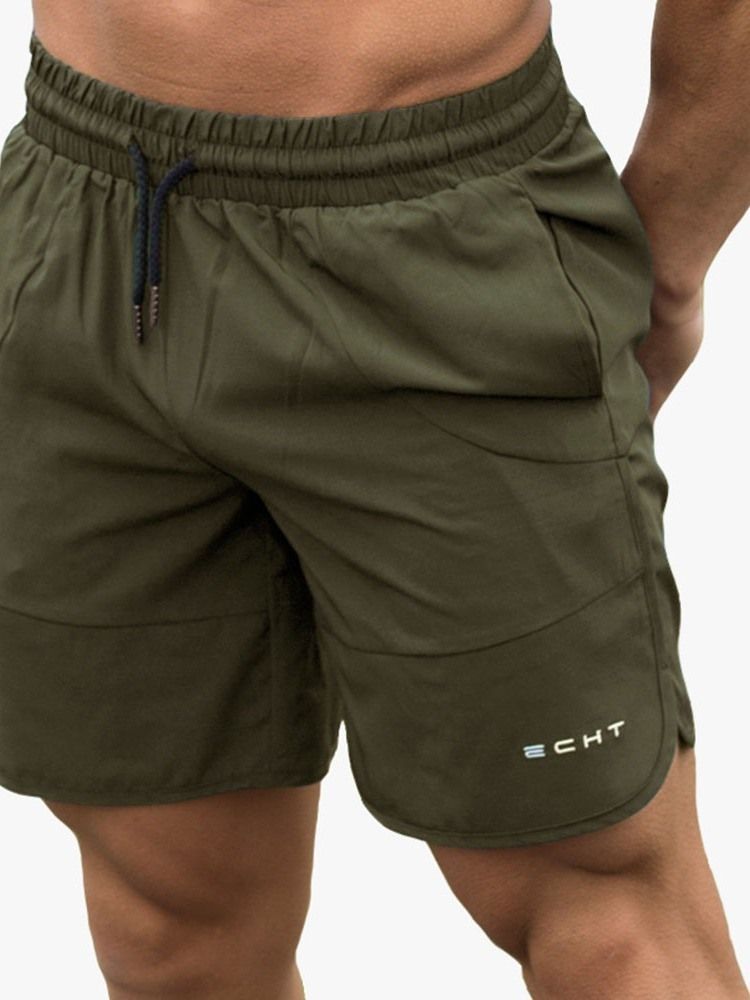 Slim Shorts För Herrar Slim Pocket Casual Snörning