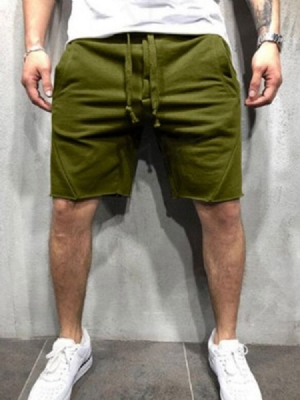 Snörning Plain Casual Snörning För Män Casual Shorts