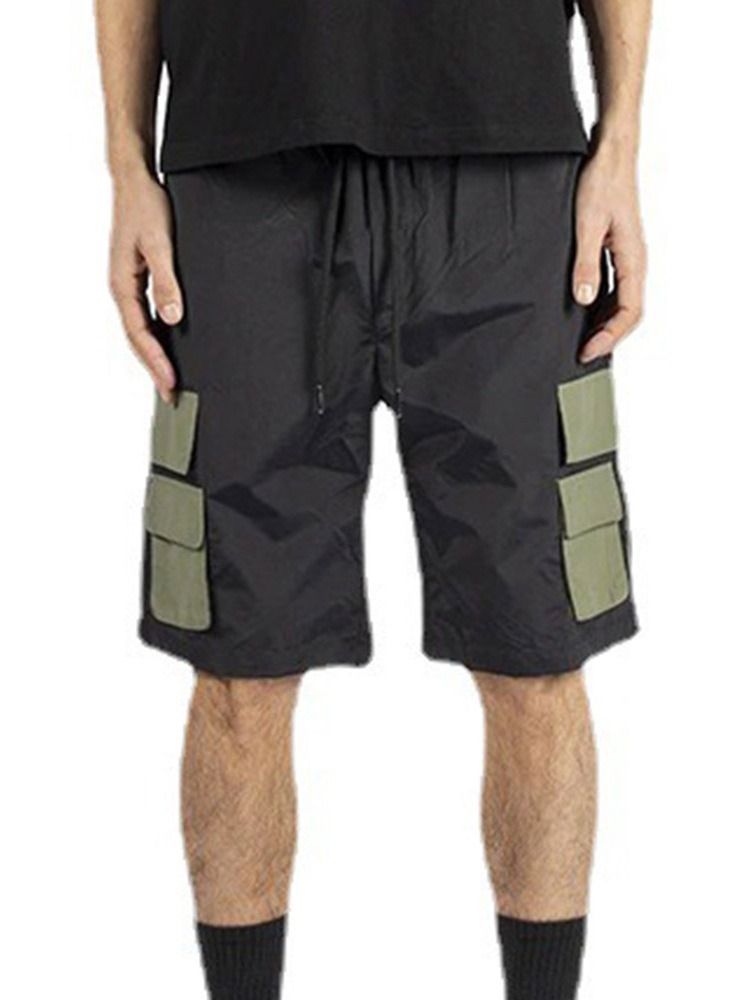 Straight Lace-up Casual Cargo Shorts För Män