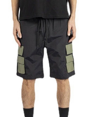 Straight Lace-up Casual Cargo Shorts För Män