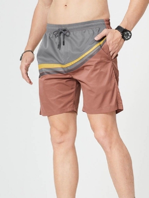 Straight Pocket Casual Lace-up Shorts För Män