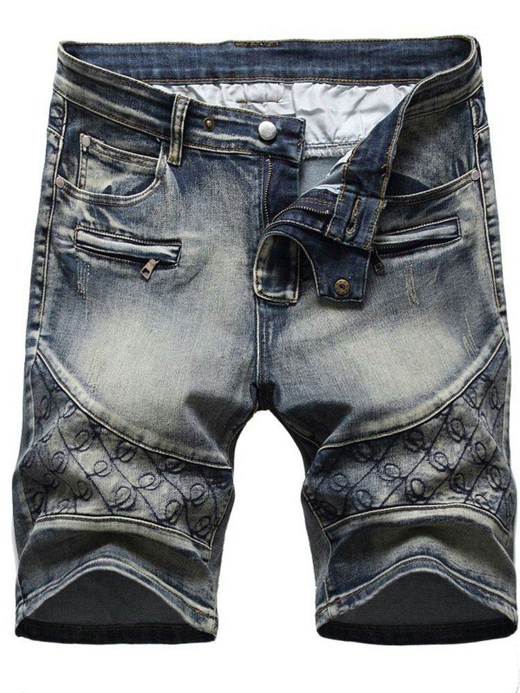 Straight Pocket Casual Zipper Herr Shorts