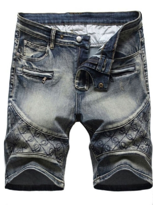 Straight Pocket Casual Zipper Herr Shorts