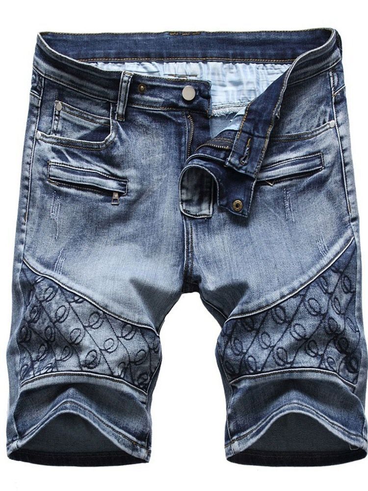 Straight Pocket Casual Zipper Herr Shorts