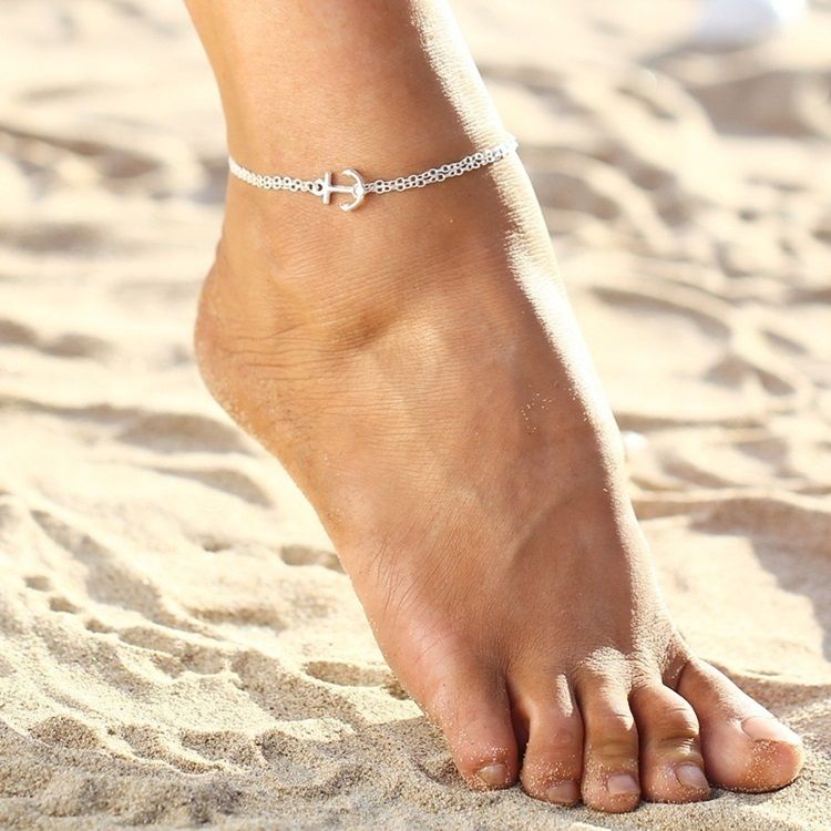 Utsökt Anchor Beach Anklet För Kvinnor