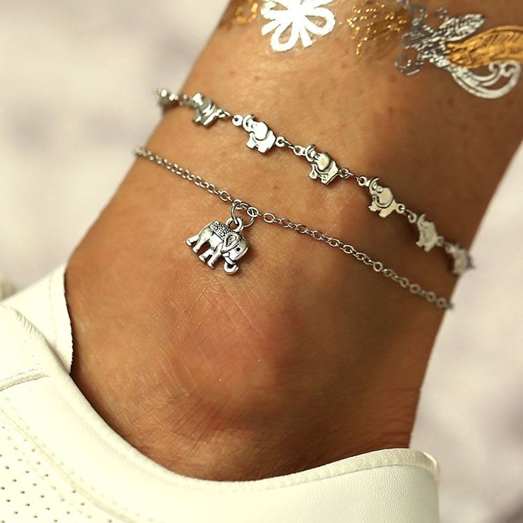 Vintage Unisex Elefant Anklet