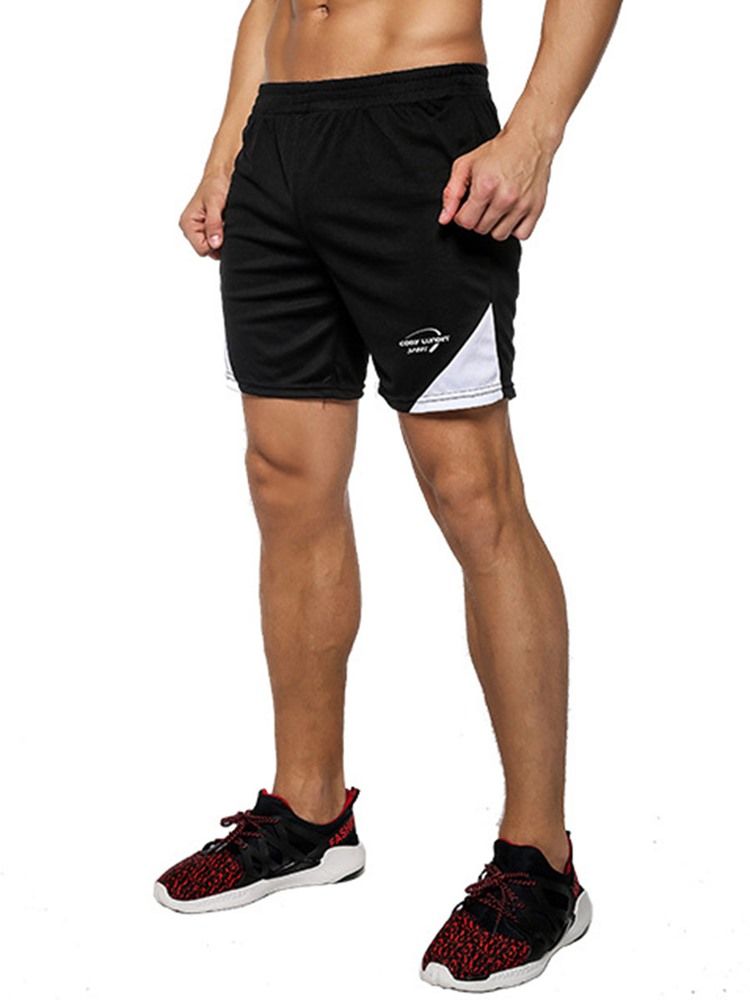 Herr Color Block Shorts Patchwork Sportbyxor