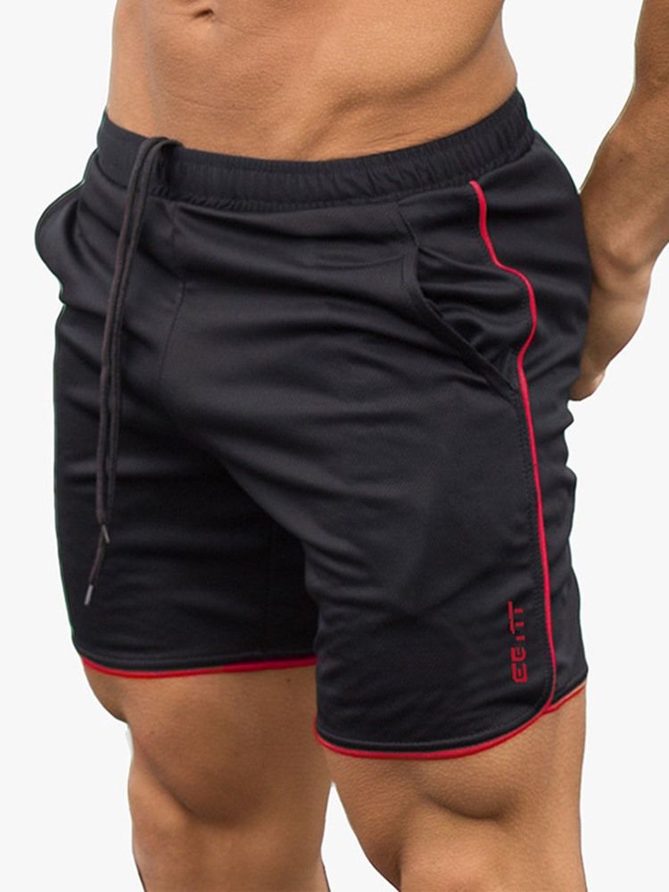 Herr Letter Shorts Running Sports Pants